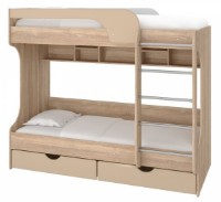 Pat copii Пехотин Yunga Stejar Sonoma/Cafea cu lapte