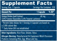 Витамины Haya Labs Ginkgo Biloba 120caps фото №2 — интернет-магазин Desire.md