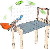 Set de scule pentru copii Hape Deluxe Scientific Workbench (E3027)