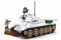 Set de construcție Sluban Army Battle of Budapest T-34/85 Medium Tank White (B0978)
