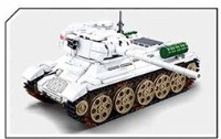 Set de construcție Sluban Army Battle of Budapest T-34/85 Medium Tank White (B0978) imaginea #5 — magazin online Desire.md