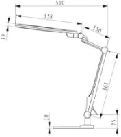 Veioză birou Horoz Ebru (049-010-0010) Silver imaginea #2 — magazin online Desire.md