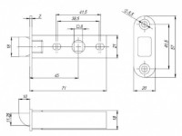 Дверная защелка Fort Punto PL45-R20 SN фото №2 — интернет-магазин Desire.md