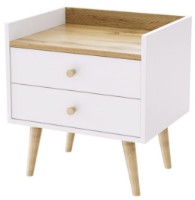 Прикроватная тумба MobiCasa 2 Asgard 50x55x40 Kraft Gold/White фото №1 — интернет-магазин Desire.md