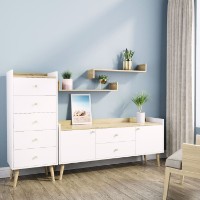 Тумба MobiCasa Asgard 147x67x40 Kraft Gold/White фото №3 — интернет-магазин Desire.md