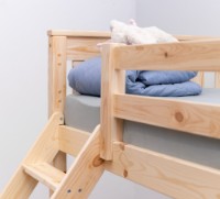 Pat copii MobiCasa Etajat Mowgli 90x140x200 Natur imaginea #5 — magazin online Desire.md