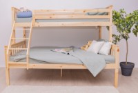 Pat copii MobiCasa Etajat Mowgli 90x140x200 Natur imaginea #1 — magazin online Desire.md