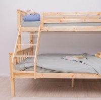 Pat copii MobiCasa Etajat Mowgli 90x140x200 Natur imaginea #2 — magazin online Desire.md