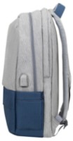 Rucsac pentru oraș Rivacase 7567 Gray/Dark Blue imaginea #3 — magazin online Desire.md