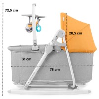 Șezlong pentru bebeluși Kinderkraft Nola Forest (KBNOLA00YEL0000) Yellow imaginea #7 — magazin online Desire.md