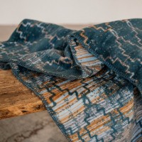 Плед IBENA Jacquard Aparan 150x200cm Petrol/Brown фото №3 — интернет-магазин Desire.md