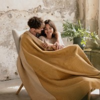 Плед IBENA Jacquard Austin Yellow 150x200cm фото №3 — интернет-магазин Desire.md