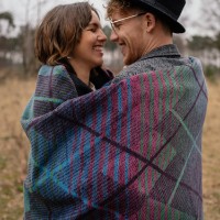 Плед IBENA Jacquard Navan 150x200cm Teal/Purple фото №6 — интернет-магазин Desire.md