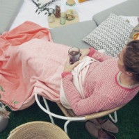 Плед IBENA Jacquard Salerno Gots Pink/Ivory 140x200cm фото №2 — интернет-магазин Desire.md