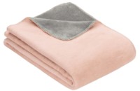 Pătura IBENA Plain Dublin Double Face Pink/Grey 150x200cm