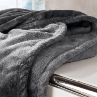 Плед IBENA Plain Fleece Olbia 150x200cm Anthracite фото №2 — интернет-магазин Desire.md