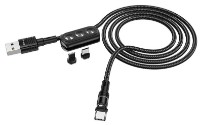Cablu USB Hoco U98 3-in-1 Sunway Black