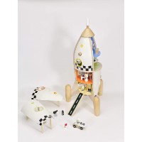 Racheta Classic World Wooden Rocket Ship (50528) imaginea #4 — magazin online Desire.md