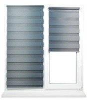 Рулонные шторы Dekora Day Night Rattan Graphite 0.80x1.70m