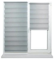 Рулонные шторы Dekora Day Night Rattan Grey 0.55x1.70m