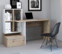 Masa de birou Accord Paco PC2 Stegar Artizan/Alb imaginea #1 — magazin online Desire.md