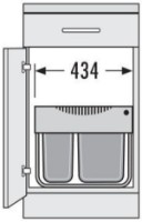 Урна Hailo AS Raumspar Tandem S 18/12 (3644701) фото №3 — интернет-магазин Desire.md