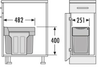 Coș de gunoi Hailo AS Tandem 15/15 Black Edition (3666851) imaginea #3 — magazin online Desire.md