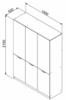 Dulap Ambianta Happy 2100x1500x520 Nuc imaginea #2 — magazin online Desire.md