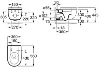 Vas WC Roca Meridian Rimless + Slim (A34H240000) imaginea #2 — magazin online Desire.md