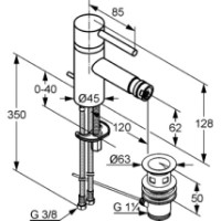 Baterie pentru bideu Kludi Bozz (385333976) imaginea #2 — magazin online Desire.md