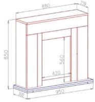 Șemineu electric Art Flame Agnes & Galileo Gold White imaginea #3 — magazin online Desire.md