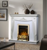 Электрокамин Art Flame Napoli & Galileo Gold White фото №3 — интернет-магазин Desire.md