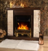 Электрокамин Art Flame Rock & Galileo Gold Dark Nut фото №2 — интернет-магазин Desire.md