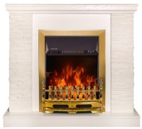 Электрокамин Art Flame Rock & Galileo Gold White фото №2 — интернет-магазин Desire.md