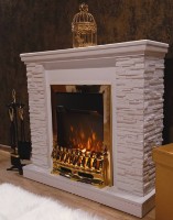 Электрокамин Art Flame Rock & Galileo Gold White фото №3 — интернет-магазин Desire.md