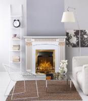 Электрокамин Art Flame Calisto & Galileo Gold White фото №3 — интернет-магазин Desire.md