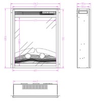 Șemineu electric Art Flame Miriam Black imaginea #4 — magazin online Desire.md