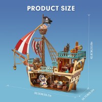 Puzzle 3D-constructor CubicFun Pirate Treasure Ship (P832h) imaginea #5 — magazin online Desire.md