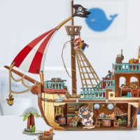 Puzzle 3D-constructor CubicFun Pirate Treasure Ship (P832h) imaginea #7 — magazin online Desire.md