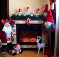 Электрокамин Art Flame Stone & Lorance Dark Nut фото №3 — интернет-магазин Desire.md