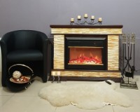 Электрокамин Art Flame Stone & Mars Dark Nut фото №3 — интернет-магазин Desire.md