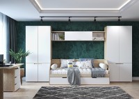 Навесная полка Горизонт Лайт 2032 Белый/Дуб золотой фото №2 — интернет-магазин Desire.md