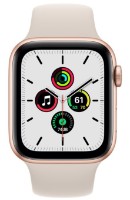 Smartwatch Apple Watch SE 44mm Gold Aluminium Case with Sport Band Starlight (MKQ53) imaginea #1 — magazin online Desire.md