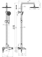 Душевой набор Rubineta Olo+Ultra-10 SW (625125) фото №2 — интернет-магазин Desire.md