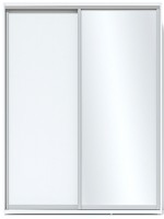 Dulap cu uşi glisante Fabrik Home 1600 1 зеркало Белый Ясень 216x160x60cm