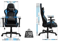 Scaun gaming Sense7 Spellcaster Black and Blue imaginea #8 — magazin online Desire.md
