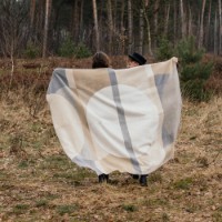 Плед IBENA Coloma Racoon 150x200cm Beige/Grey фото №4 — интернет-магазин Desire.md