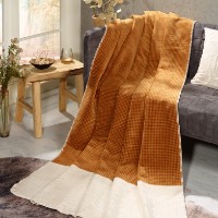 Плед s.Oliver Jacquard Decke (1542) 150x200cm Champagne-Yellow фото №3 — интернет-магазин Desire.md