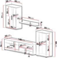Living Mirjan24 Chione/Barato Mini Sonoma Oak/White imaginea #4 — magazin online Desire.md