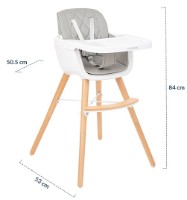 Стульчик для кормления Kikka Boo Woody Beige фото №2 — интернет-магазин Desire.md